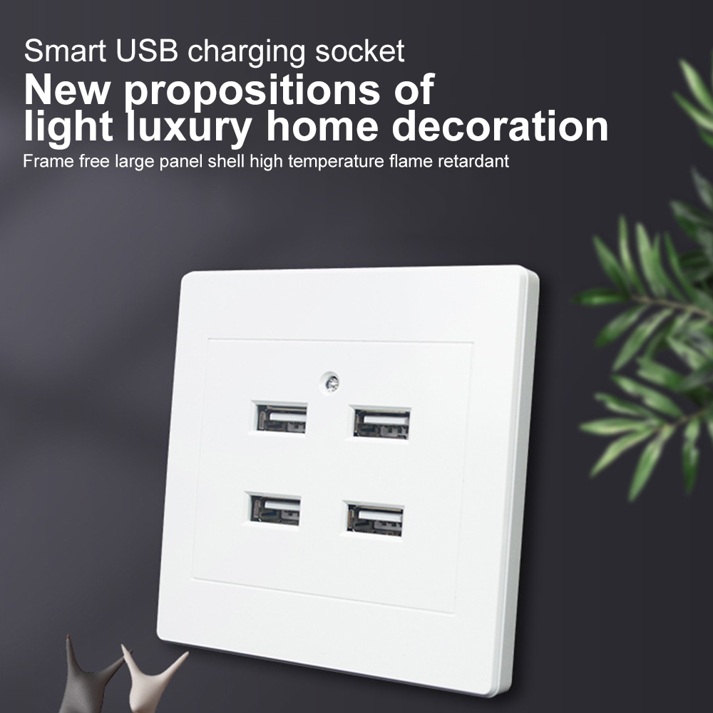 Ổ Cắm Sạc Chống Giả Ổ Cắm Trên Tường USB Ổ Cắm Sạc Ổ Cắm Điện Với Cổng USB Điện Ổ Cắm USB