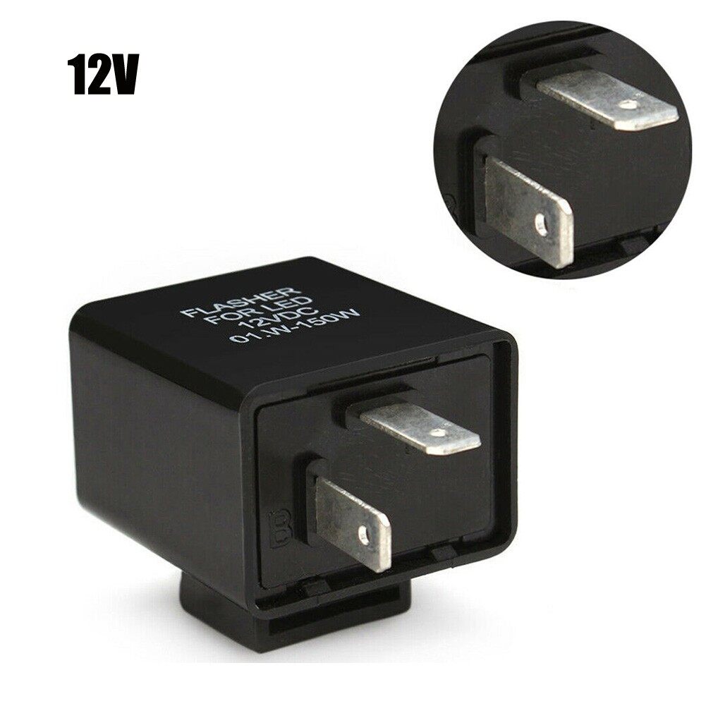 12V 2 Pin Led Flasher Relay Motorcycle Blinker Adjustable LED Flasher