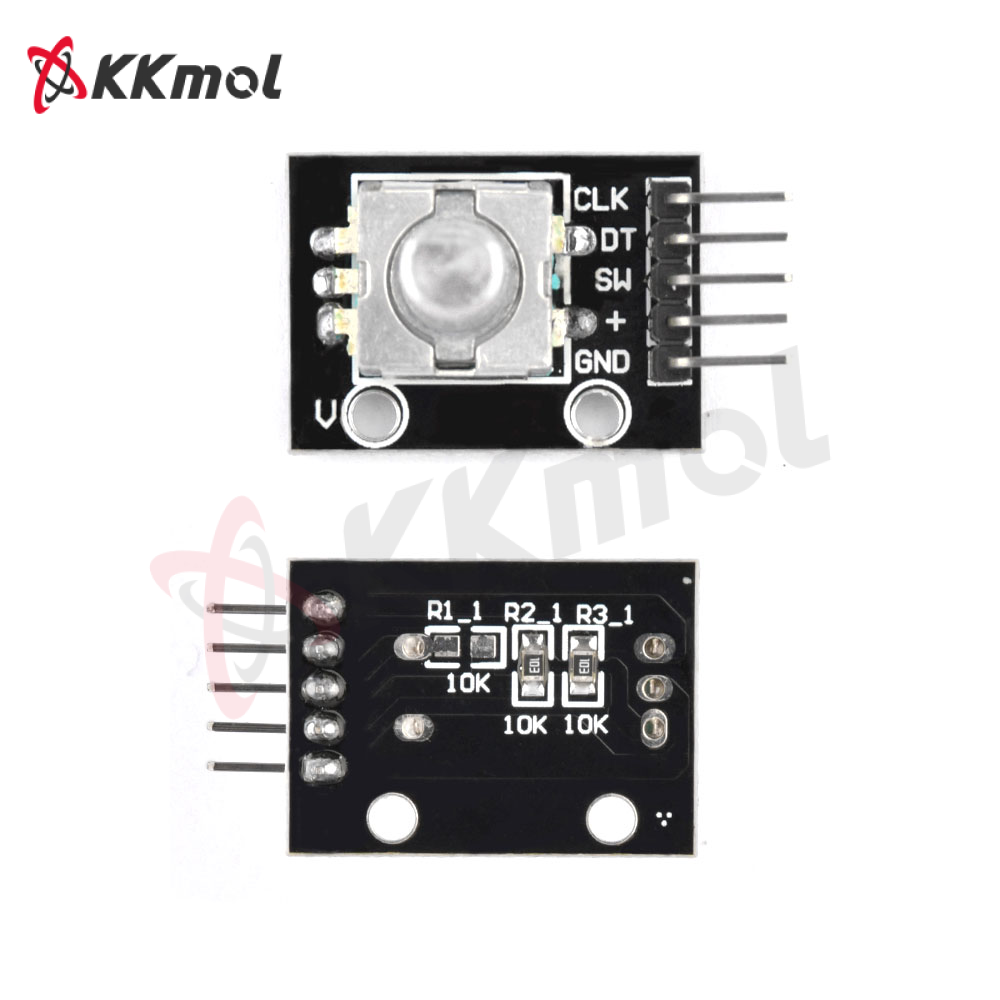 KKmol KY-040 For Module 360 Degrees Rotary Encoder Brick Sensor Module Switch Development Board 5V 5 Pins with Threaded for Arduino