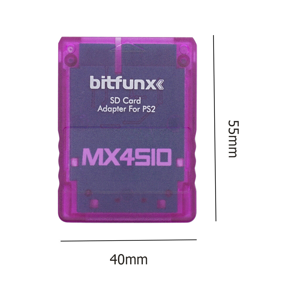 Transparent Portable Card Reader for PS2 MX4SIO SIO2SD Memory Card Adapter