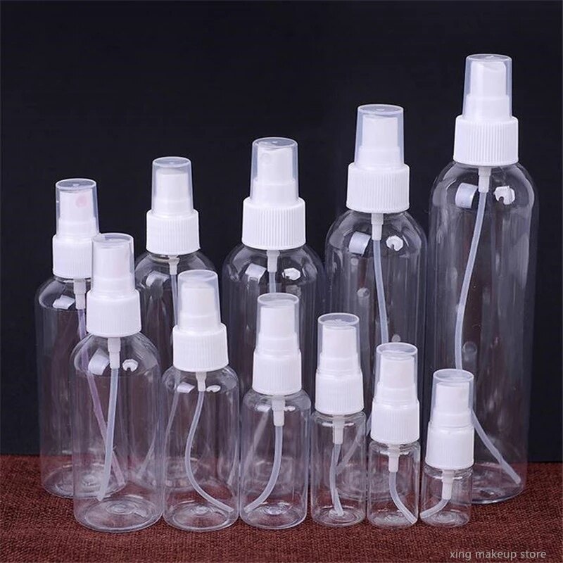 Bình Xịt Rỗng Trong Suốt 10Ml 20Ml 30Ml 50Ml 100Ml 200Ml Vv Bình Nhựa Nhỏ Có Thể Nạp Lại