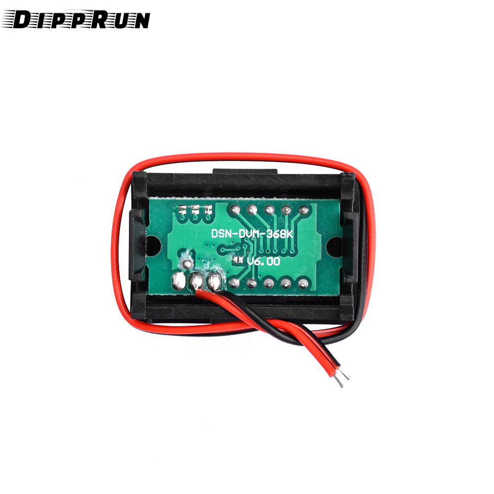 DIPPRUN 0.36 Inch DC 30V Digital Voltmeter Voltage Tester Gauge LED Display 3-wire Volt Meter for Car Motor Panel Mount