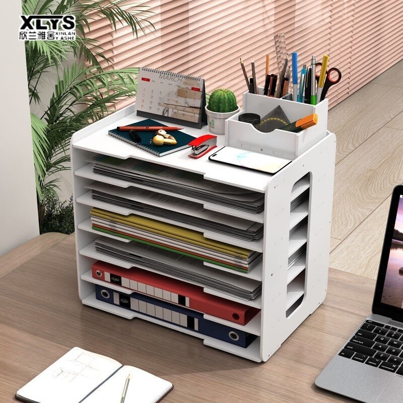 XINLANYASHE desktop storage box desk storage rack drawer type table top storage box drawer multipurpose drawer sundries box file rack multi shelf desktop file storage rack A4 file storage rack multi tier storage