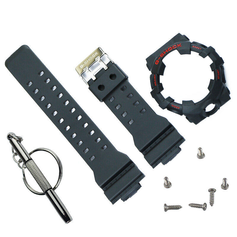 ( Ready Stock ）NEW Silicone suit Resin case + strap with tools For Casio GA700 710 735