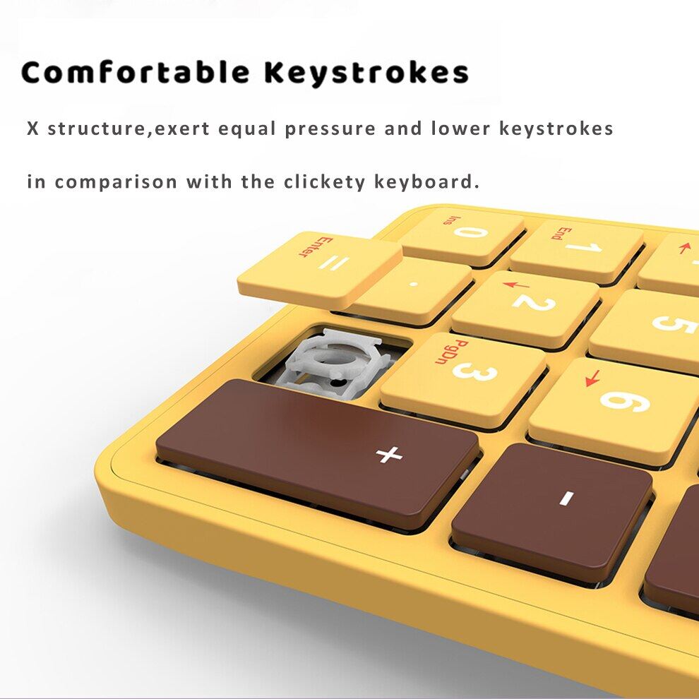JOMAA Bluetooth keyboard Numeric Keypad With Calcilator Function Portable Wired Number Keypad 2 in 1 Wired Numeric Keypad LCD Screen Number Keyboard with Accounting Calculator For PC / Laptop / Surface USB port