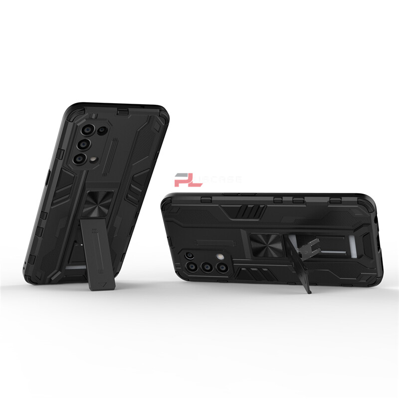 PlusCase cho OPPO Reno5 5G 4G Ốp lưng chống sốc Kickstand Armor Bảo vệ ống kính máy ảnh Nắp lưng cứng