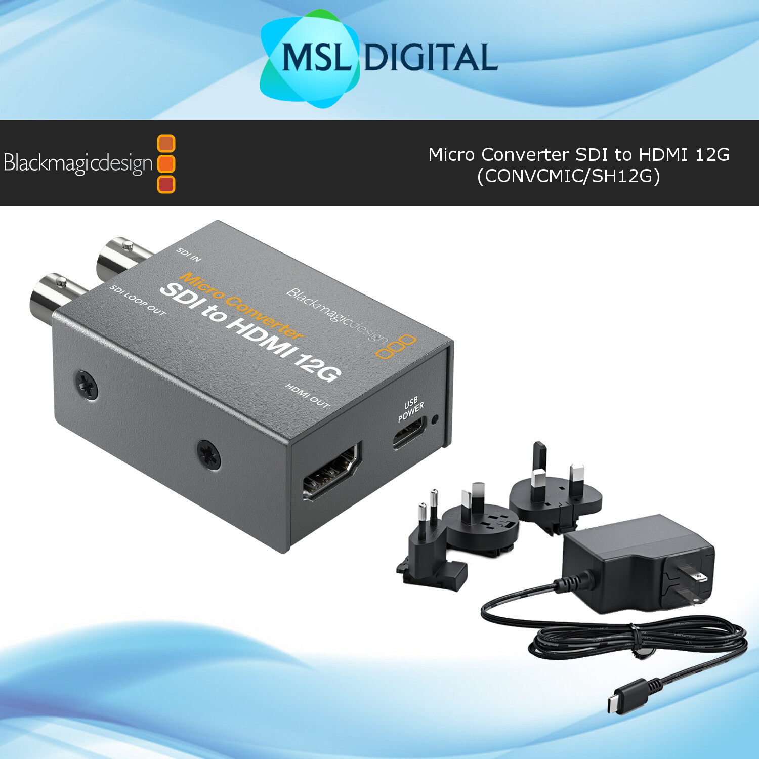 Blackmagic Design Micro Converter SDI to HDMI 12G - CONVCMIC/SH12G