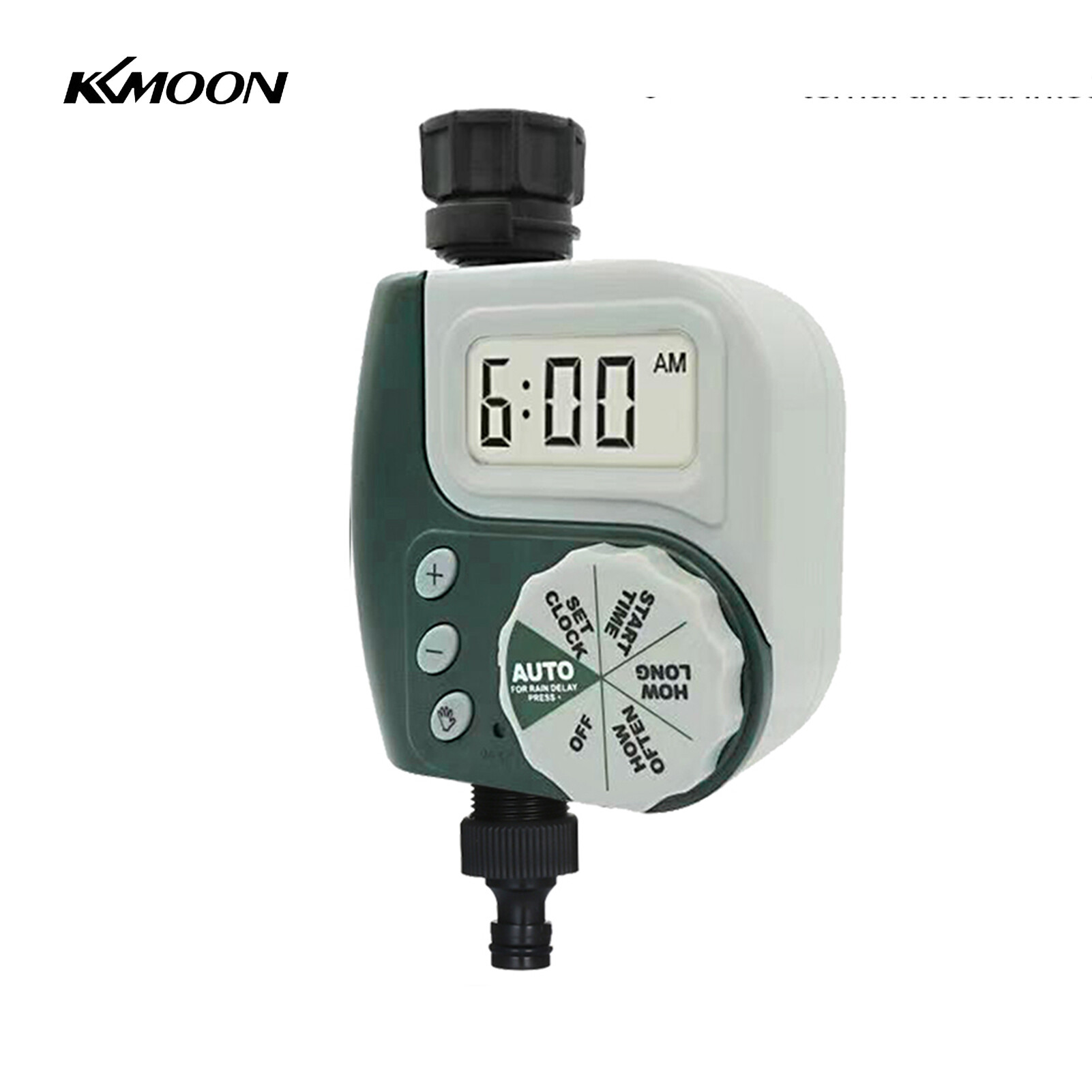 KKmoon Automatic Water Timer Outdoor Garden Irrigation Controller 1-Outlet Programmable Hose Faucet Timer Garden Automatic Watering Device without B-attery Green