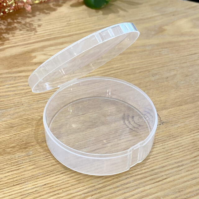 1/5 Pcs powder case transparent powder puff dust storage box portable round powder box beauty tool Storage Box