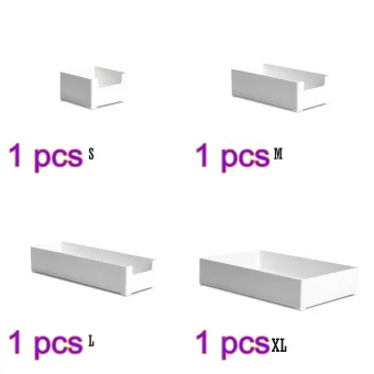 4pcs Plastic Expandable Drawer Organizer Cutlery And