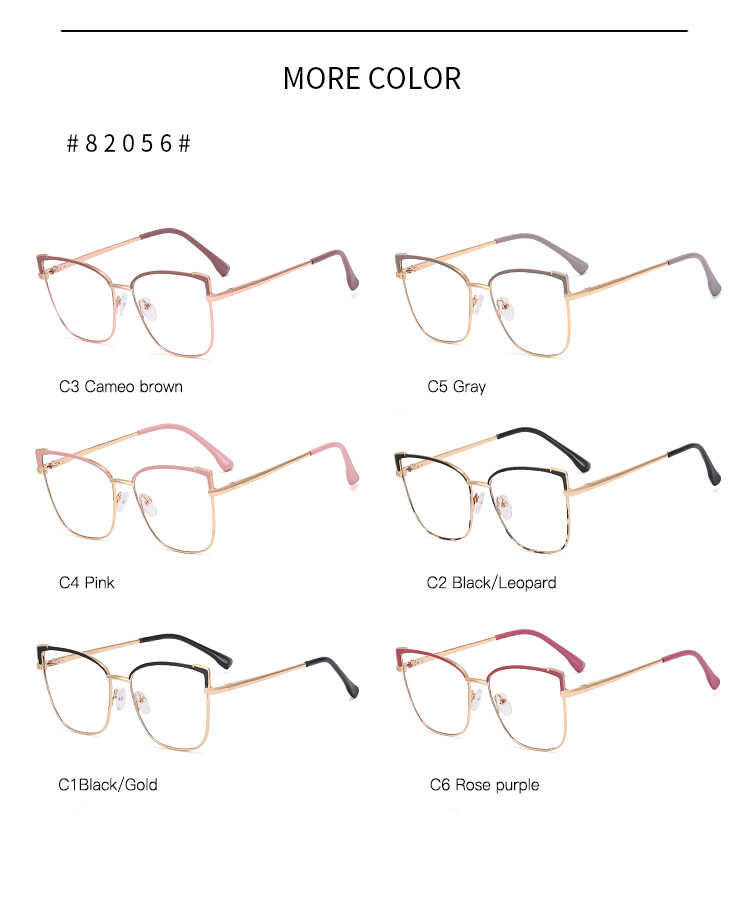 New Women's Metal Anti Blue Ray Computer Glasses Myopia Glasses Optical Frames