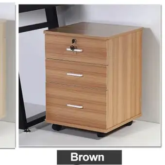 3 Tier Office File Cabinet Modern Removable Lock Drawer File