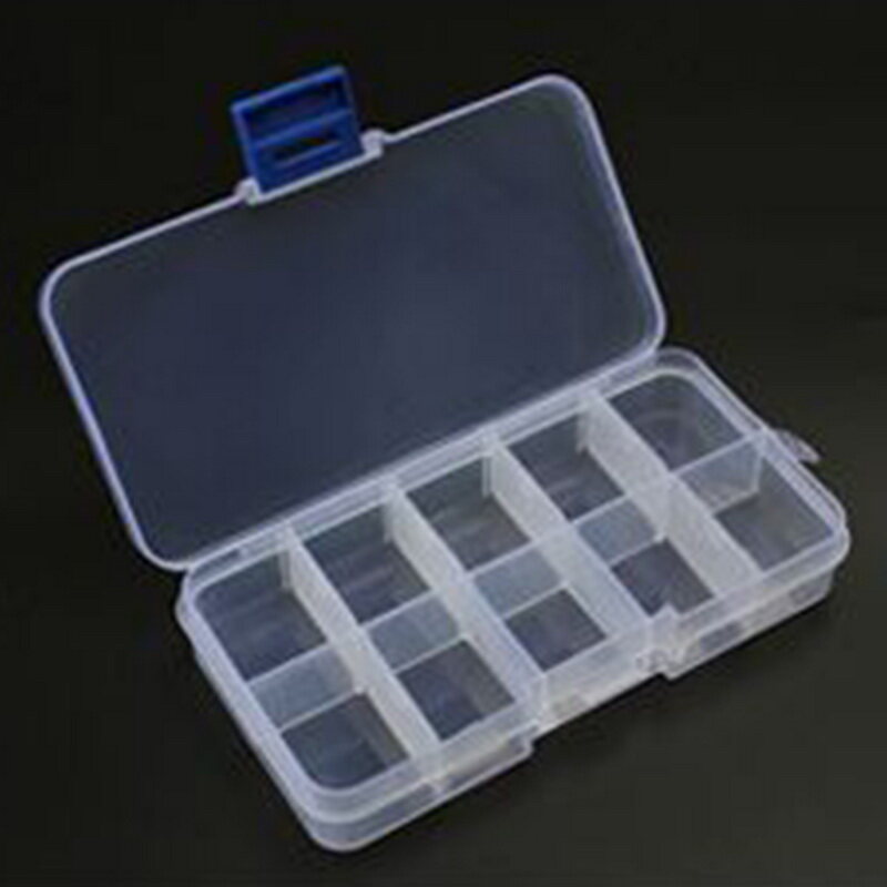 Plastic Detachable Adjustable Components Compartment Storage Organizer Parts Boxes Cases For Screws,Hardware And Crafts, Clear White