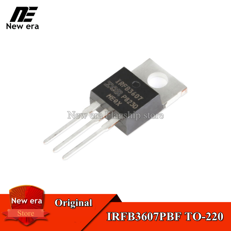 5PCS IRFB3607PBF N-Channel MOSFET Transistor – 75V 80A TO-220, IRFB3607, 140W