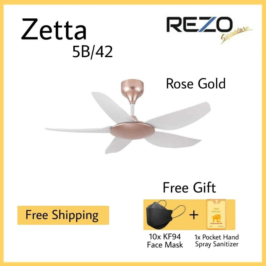 REZO ZETTA 56"/ 42" 5B DC REMOTE CEILING FAN Lazada