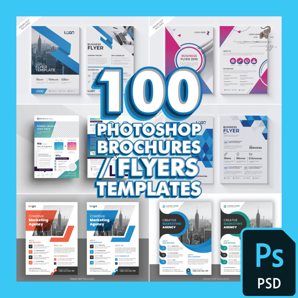100 PSD Flyer / Brochure/ Banner Design Template PREMIUM [ .psd ] Lazada