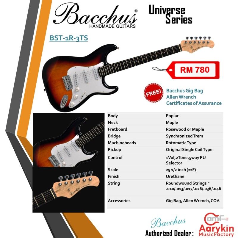 Bacchus Stratocaster BST-1R-3TS Malaysia