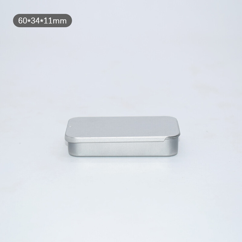 Ministar Metal Rectangular Empty Mini Tin Box Tinplate Push Candy Pill Cases Storage Box
