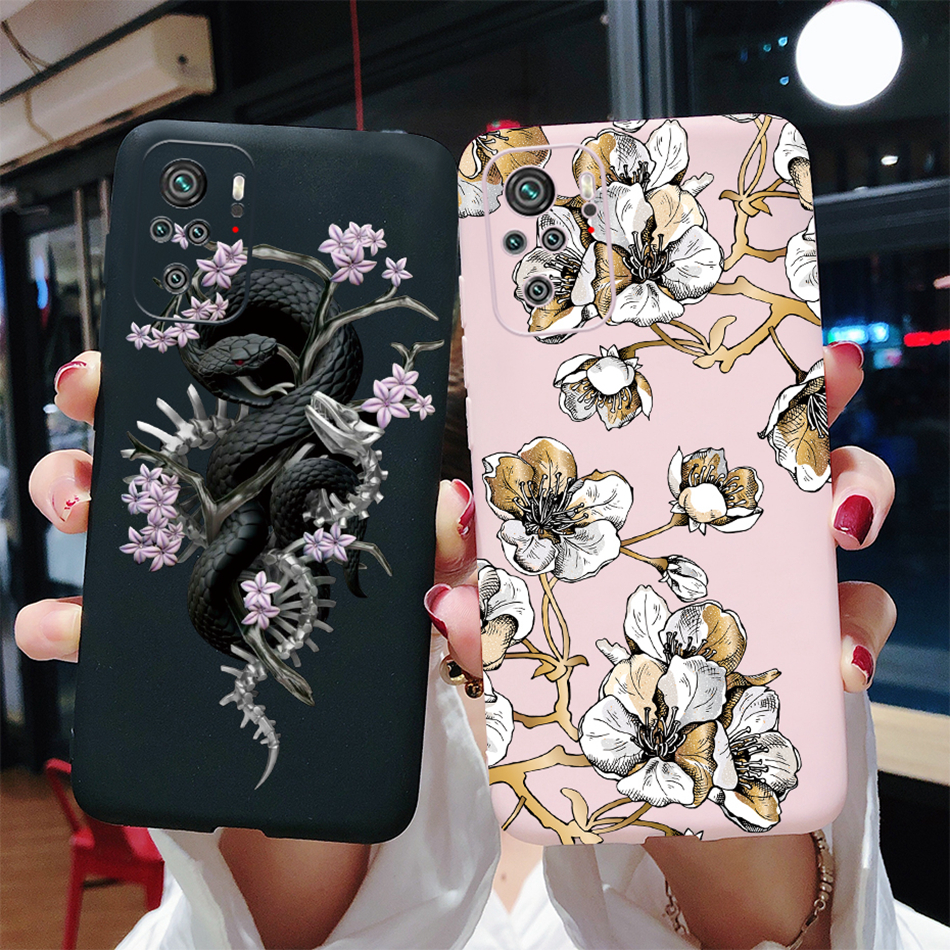For xiaomi redmi note 10 case note 10s note 10 pro max dragon snake back cover soft tpu phone case