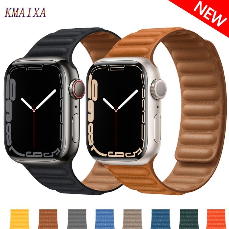 2In1 Case + Leather Loop Strap For Apple Watch Band 44Mm 40Mm 38Mm