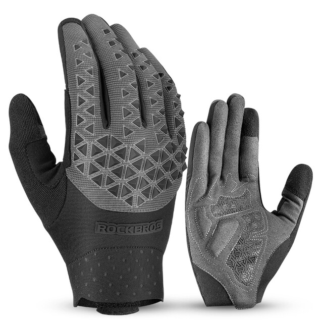 ROCKBROS Warm Gloves Touch Screen Men Women MTB Bike Gloves Moto Thermal Fleece Non-slip Motorbike Riding Skiing Gloves