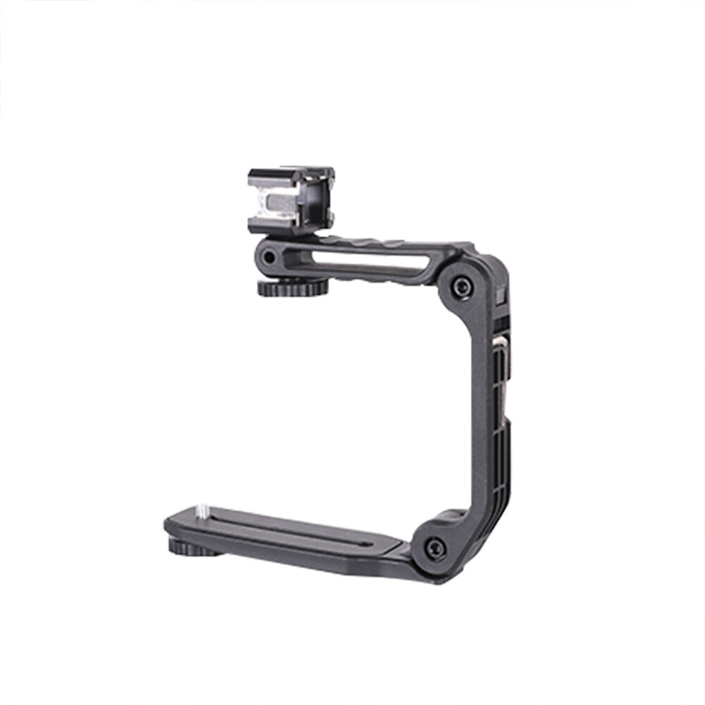 Portable C-type Stabilizing Handle Bracket Handheld Grip Hot Shoes Holder Convenient U-shaped Mobile Phone Flash Light Folding Support