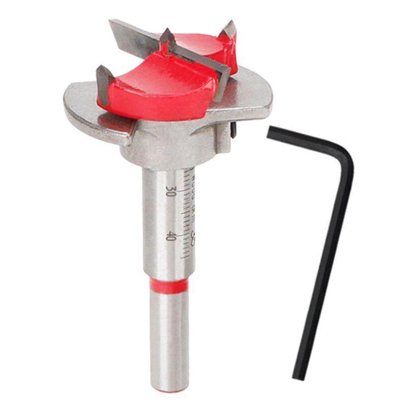 Cabinet Hinge Hole Opener 35mm Woodworking Positioning Drill Bit Adjustable Hole Opener for Eterboard Hinge Pipe