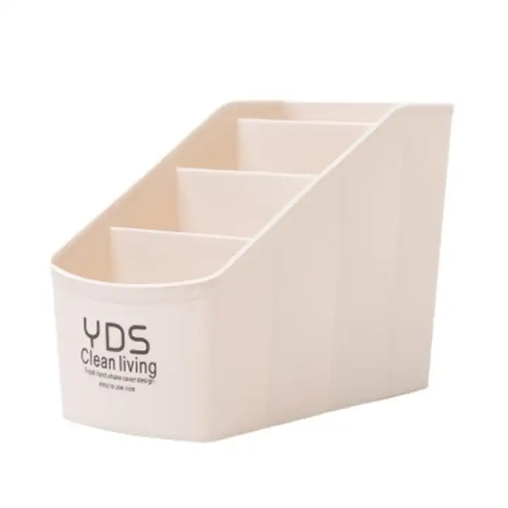 Nordic Color Four Grids Storage Box Plastic Desk Organizer Desktop Storage Box Plastic Desk Organizer