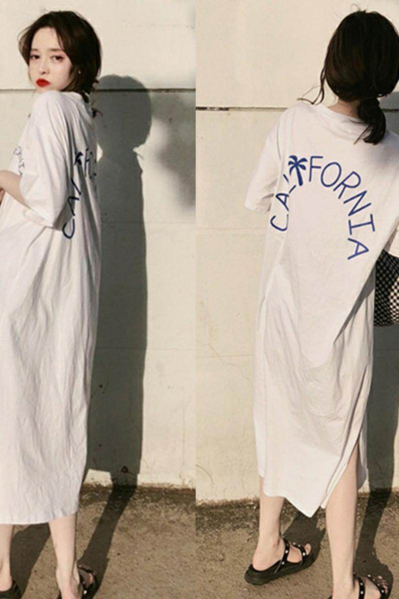 Hàn Quốc Taishengniao thời trang mới dài hơn đầu gối pyjama cho phụ nữ lỏng lẻo cộng với kích thước nhà ăn mặc pyjama cho phụ nữ bên ngoài