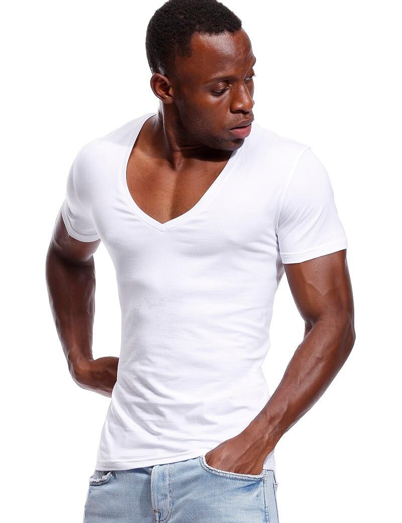 Deep V Neck T Shirt Men - Best Price in 