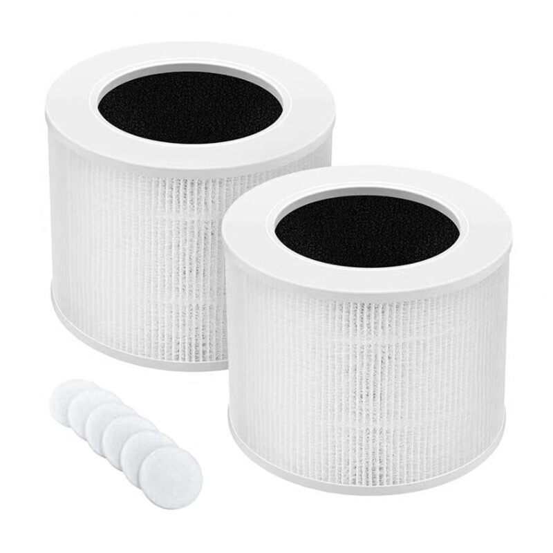 2 cái cho levoit Core mini/mini-rf Máy lọc không khí HEPA lọc than hoạt tính + miếng bọt biển phụ kiện thay thế