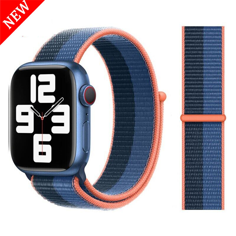 2023 NEW Black Unity Nylon Loop strap  for apple Watch  8 7 49mm 38mm 42mm Replacement Sport Loop for I  Watch 8 7 6 SE4 41mm 45mm  40mm 44mm Nylon Soft Loop for Apple Watch Ultra