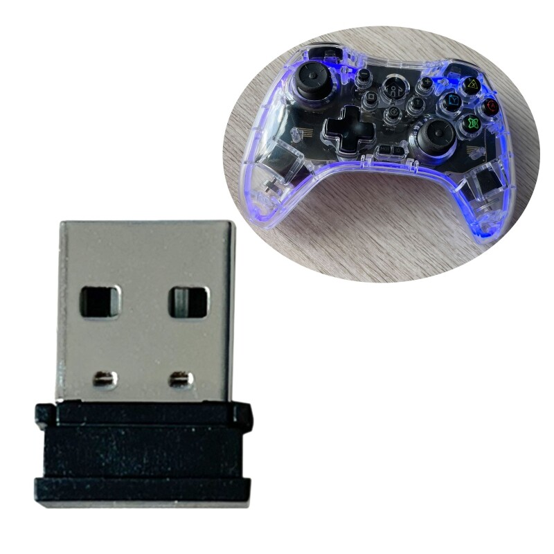 Tay Cầm Chơi Game Không Dây Tương Thích Bluetooth 2.4G Bộ Chuyển Đổi Đầu Thu USB Cho Bộ Điều Khiển Trò Chơi RGB S03 Tay Cầm Chơi Game Không Dây