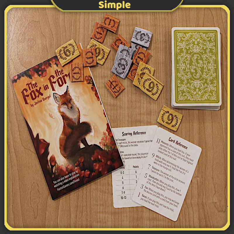 The Fox in the Forest Card Game 2 Players Tricking Game