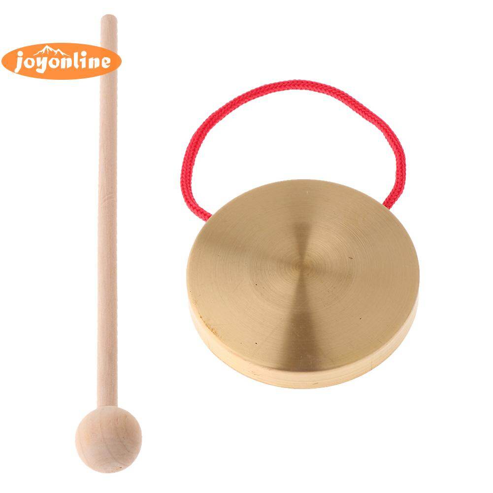 21cm Hand Gong Copper Cymbals with Wooden Stick for Band Rhythm Kids Musical Instruments Puzzle Toy