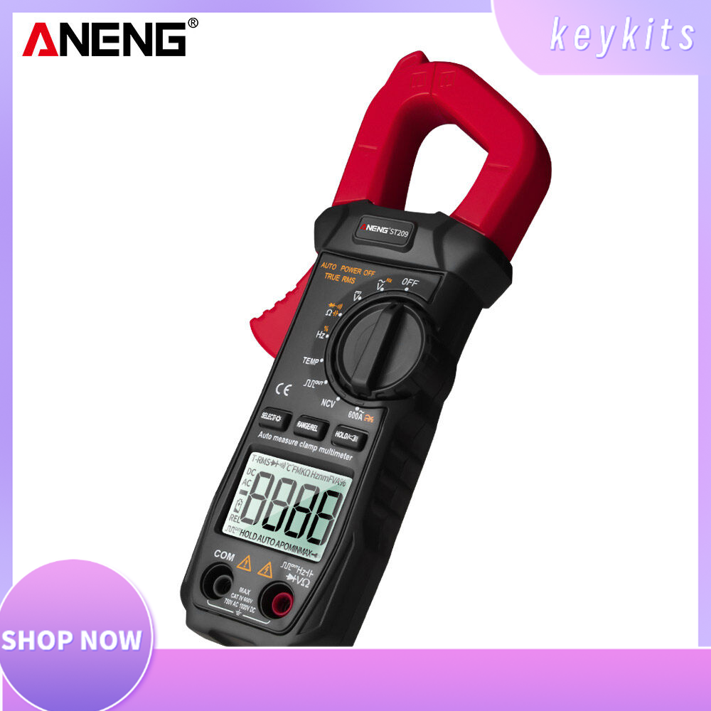 ANENG ST209 Multimeter Clamp Meter Digital 6000 Counts True RMS Amp DC/AC Current Clamp Tester Meters Voltmeter Auto Ranging LCD Display