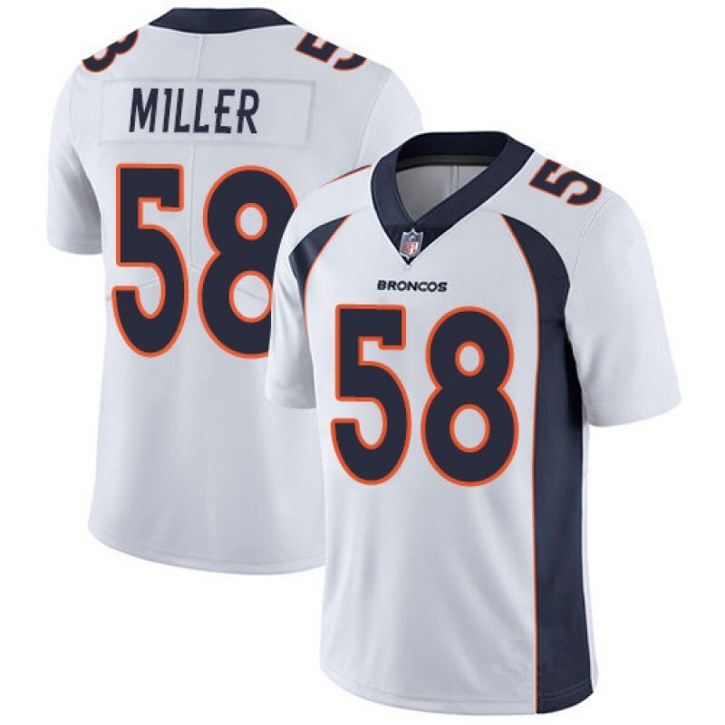 เนชันแนลฟุตบอลลีกฟุตบอลชุดเดนเวอร์ Broncos Jersey Broncos No. 58 Von Miller MILLER ชุดชุดฝึกซ้อม