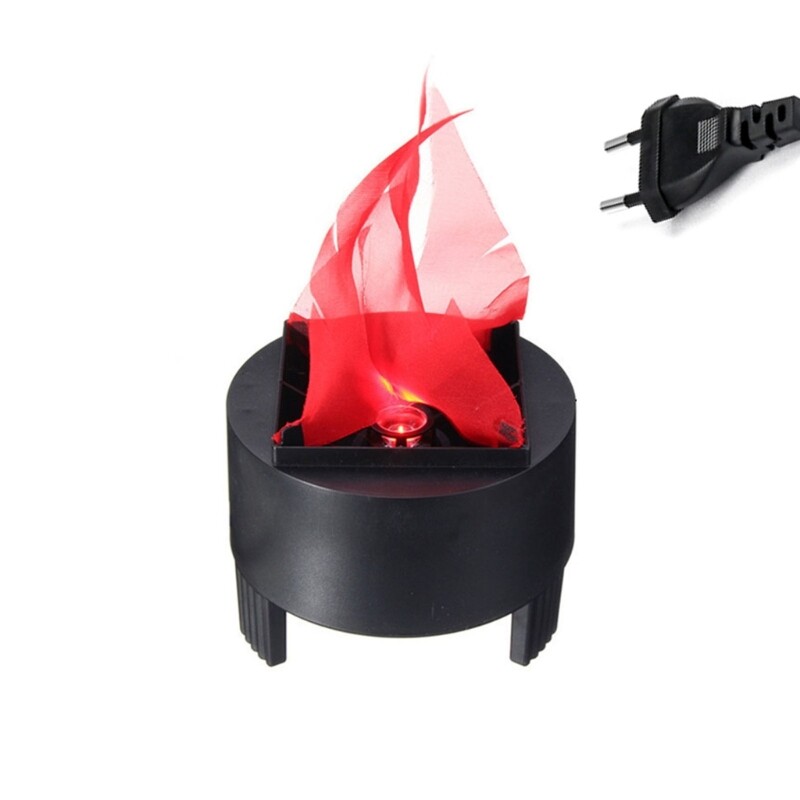 Fake Flame Lamp Electric Campfire Artificial Flickering Flame Table Lamp Realistic Flame Stage Effect Light Halloween