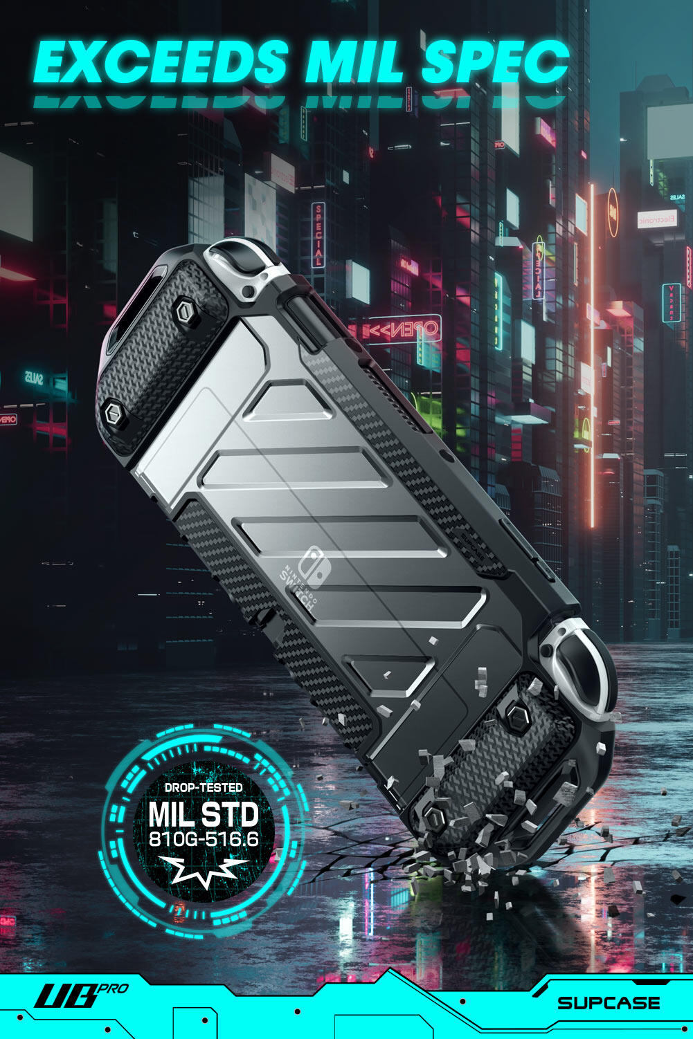SUPCASE cho Bộ chuyển đổi Nintendo OLED trường hợp 2021 Unicorn Beetle PRO bảo vệ cấp quân sự công tắc điều khiển tương thích dockable bảo vệ Bìa Phụ kiện cho Bộ chuyển đổi Nintendo OLED