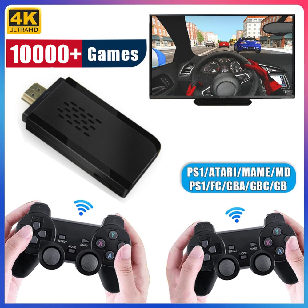 máy Chơi Game Điện Tử M8 Bộ Điều Khiển Không Dây Kép 2.4G Máy Chơi Game Điện Tử Cổ Điển TV 4K 10000 Trò Chơi 64GB Trò Chơi Cổ Điển Cho PS1/GBA Giao Hàng Bỏ Qua Khâu Vận Chuyển Hỗ Trợ 10 Ngôn Ngữ Hỗ Trợ 9 Trình G Zweicx
