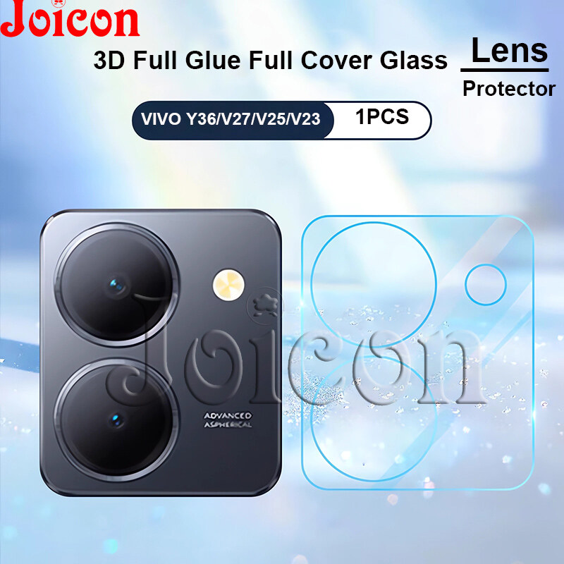 9H Tempered Glass Rear Camera Lens Protector For VIVO Y36 Y27S Y17S 2023 Y27 Y36 5G/V29 V29E 5G /V27/V27Pro/V25 V25E/V25Pro 5G/V23 5G/V23 Pro 5G Intergrated Full Coverage 3D Curved Lens Film( 1 Pack )