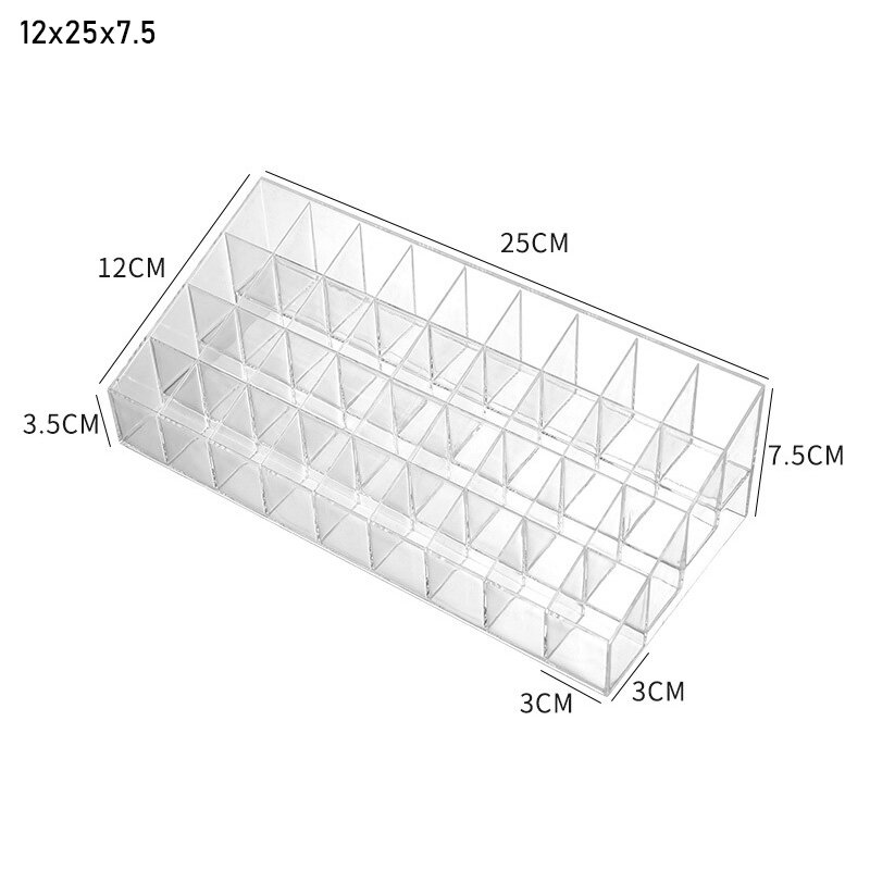 9/24/36/40 clear lipstick storage rack organizing box plastic table lipstick rack cosmetics storage box