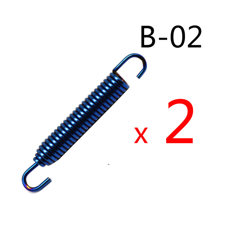 ZSDTRP Racing 2 pcs Universal Motorcycle Exhaust Muffler Springs Fully Rotatable Stainless Steel Springs Hooks