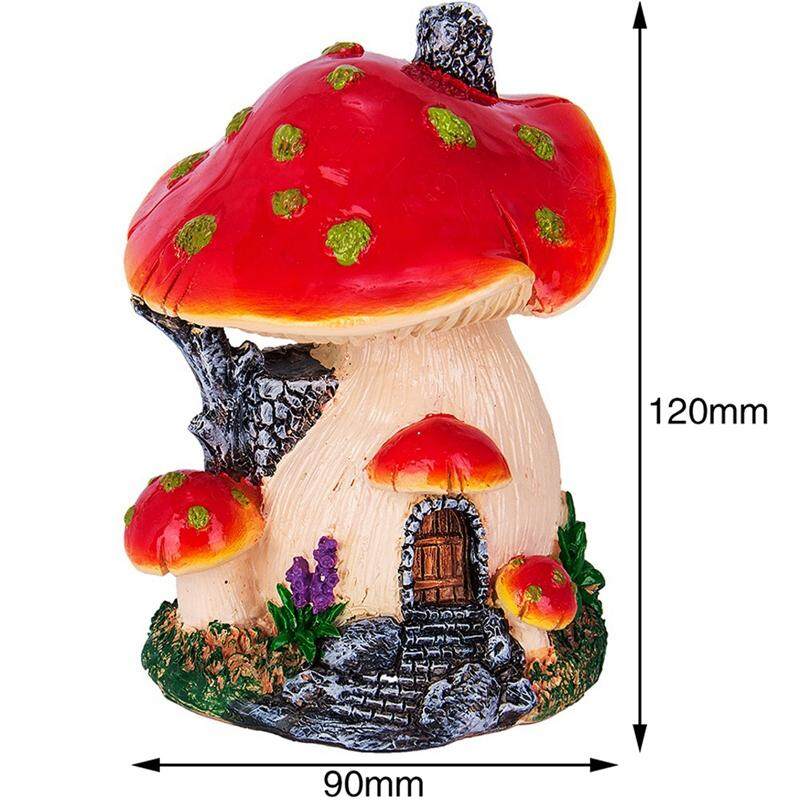 Fashion Miniature Mushroom Garden Landscape Ornament Figurine Fairy House Decor