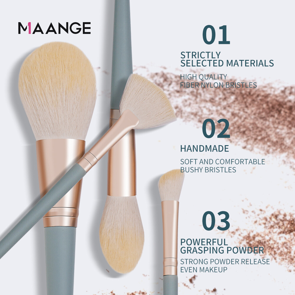 MAANGE Bộ Cọ Trang Điểm 10 Cái Kem Che Khuyết Điểm Phấn Mắt, Dụng Cụ Trang Điểm Chuyên Nghiệp Má Hồng