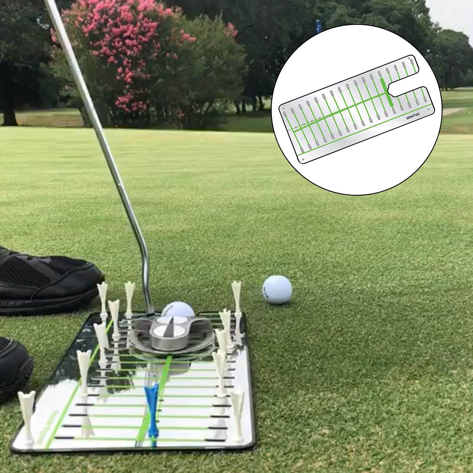 Baoblaze Golf Putting Mirror Swing Trainer Alignment Training Aid Swing for Outdoors