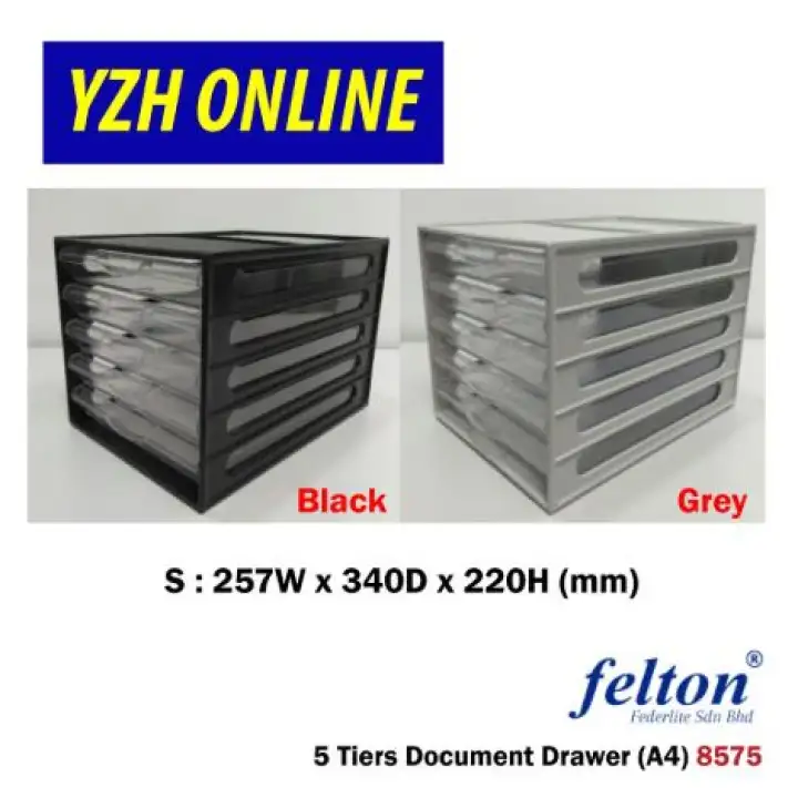 5 Tiers Document Drawer A4 Paper Drawer Plastic Office Drawer