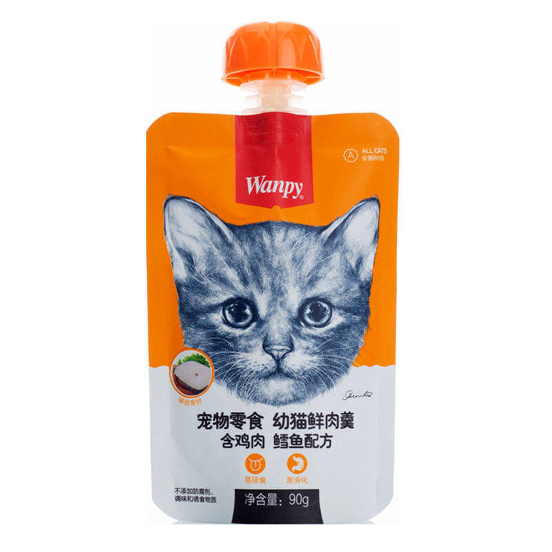 Súp Thịt Tươi Nghịch Ngợm Cho Mèo, Dải Mèo Cưng Ăn Vặt Thức Ăn Dinh Dưỡng Vỗ Béo Đồ Ăn Vặt Cho Thú Cưng Ướt 4 Túi Đồ Ăn Nhẹ Cho Mèo▪