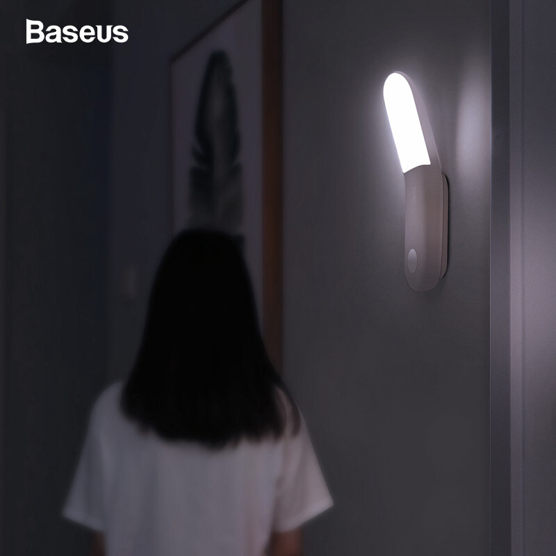 Baseus LED Đèn tường trong nhà Đèn cảm biến chuyển động Pir Lối vào cảm ứng của con người & Lối đi Đèn treo tường Đèn ngủ cho cầu thang Phòng ngủ gia đình