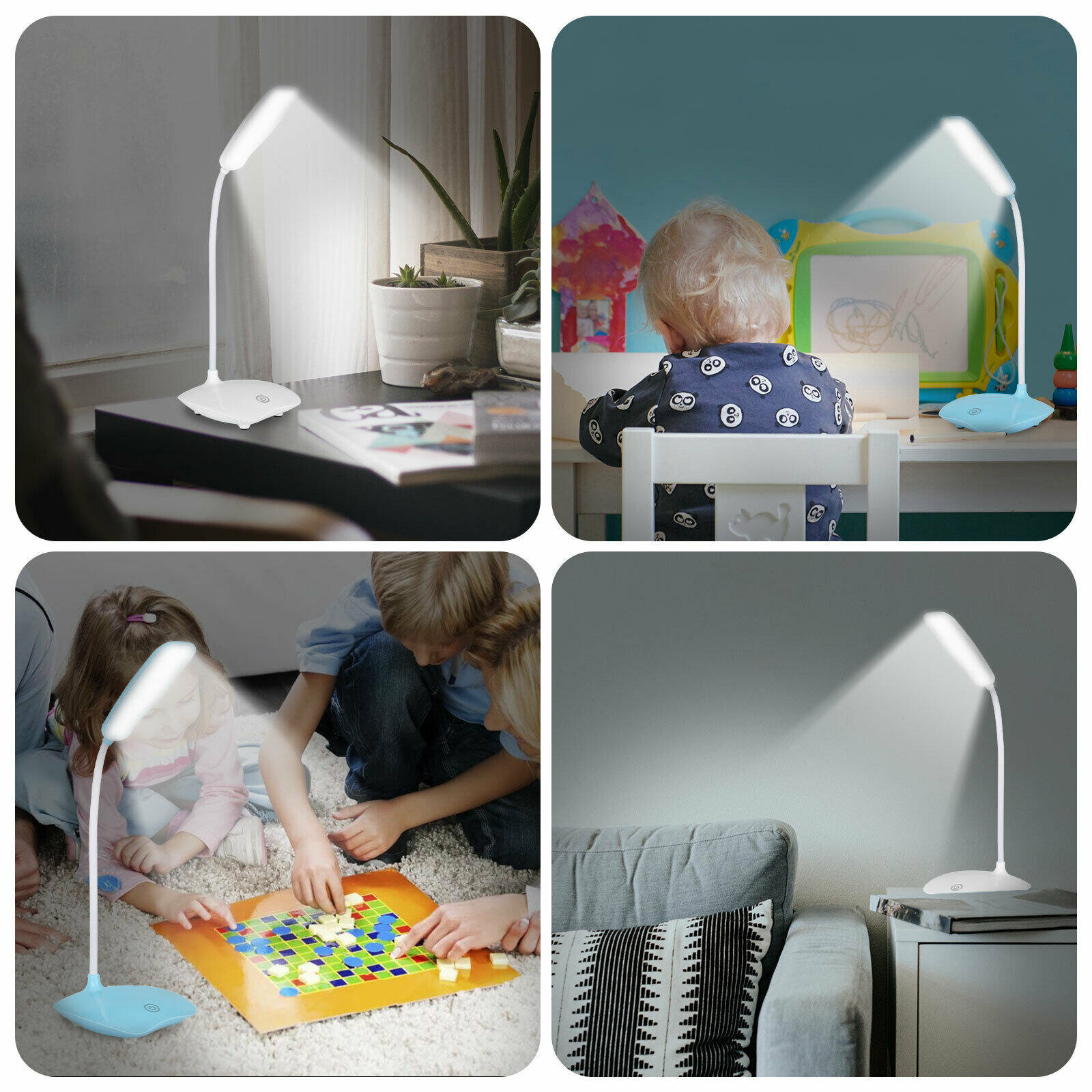 Đèn Bàn Đọc Sách 18 LED Tiện Dụng, Có Thể Gập Lại USB Được Hỗ Trợ Bảo Vệ Mắt Đèn Ngủ Để Bàn Phòng Ngủ, Nghiên Cứu Phòng, Đèn Làm Việc Cho Trẻ Em